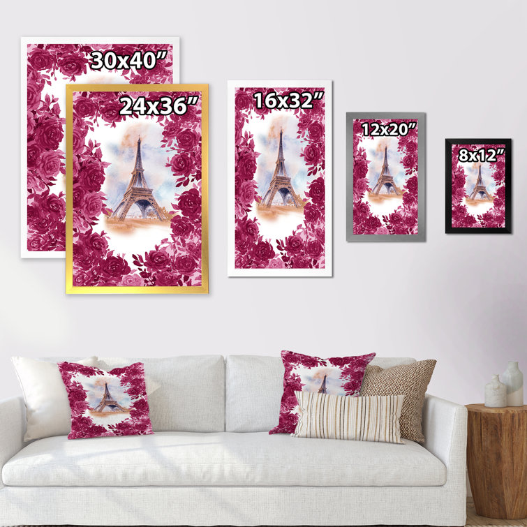 House of Hampton® Summer Paris France Eiffel Tower V Framed On Canvas